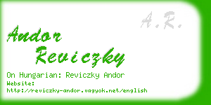 andor reviczky business card